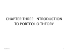 CHAPTER THREE: INTRODUCTION TO PORTFOLIO THEORY