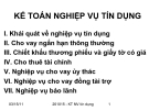 Bài 4: KẾ TOÁN NGHIỆP VỤ TÍN DỤNG 