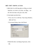 BIỂU THỨC TRONG ACCESS 