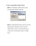 Tạo Crosstab Query bằng Wizard