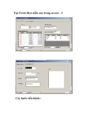 Tạo Form theo mẫu sau trong access - 3  