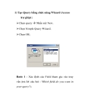 Tạo Query bằng chức năng Wizard (Access trợ giúp)