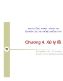 Chương 4. Xử lý lỗi