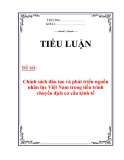 Tiểu luận: Chính sách đào tạo và phát triển nguồn nhân lực Việt Nam trong tiến trình chuyển dịch cơ cấu kinh tế