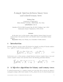 Báo cáo toán học: "A simple bijection between binary trees and colored ternary trees"