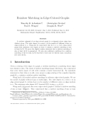 Báo cáo toán học: "Rainbow Matching in Edge-Colored Graphs"