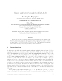 Báo cáo toán học: "Upper and lower bounds for Fv (4, 4; 5)"