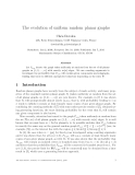 Báo cáo toán học: "The evolution of uniform random planar graphs"