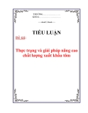 Tiểu luận: Thực trạng và giải pháp nâng cao chất lượng xuất khẩu tôm