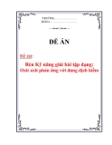 Tiểu luận: Rèn Kỹ năng giải bài tập dạng:Oxit axit phản ứng với dung dịch kiềm