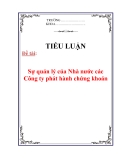 Tiểu luận: Sự quản lý của Nhà nước các Công ty phát hành chứng khoán