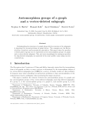 Báo cáo toán học: "Automorphism groups of a graph and a vertex-deleted subgraph"