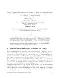 Báo cáo toán học: "New Upper Bounds for the Size of Permutation Codes via Linear Programmin"