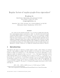 Báo cáo toán học: "Regular factors of regular graphs from eigenvalues"