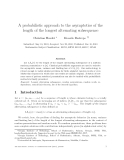 Báo cáo toán học: "A probabilistic approach to the asymptotics of the length of the longest alternating subsequence"