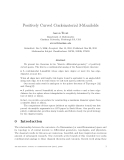 Báo cáo toán học: "Positively Curved Combinatorial 3-Manifolds"