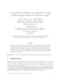 Báo cáo toán học: "A simple Havel–Hakimi type algorithm to realize graphical degree sequences of directed graphs"