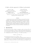 Báo cáo toán học: "A ﬁnite calculus approach to Ehrhart polynomials"