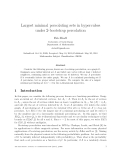 Báo cáo toán học: "Largest minimal percolating sets in hypercubes under 2-bootstrap percolation"