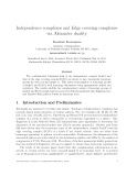 Báo cáo toán học: "Independence complexes and Edge covering complexes via Alexander duality"