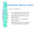 NGÂN HÀNG TRUNG ƯƠNGNỘI DUNG NGHIÊN CỨU:     QUÁ TRÌNH RA ĐỜI VÀ BẢN