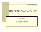 TÍN DỤNG VÀ LÃI SUẤTCHƯƠNG TÀI CHÍNH TIỀN TỆ9/20/20111.NỘI DUNG NGHIÊN