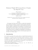 Báo cáo toán học: "Minimum Weight H-Decompositions of Graphs: The Bipartite Cas"