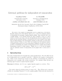 Báo cáo toán học: "Extremal problems for independent set enumeration"