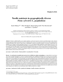 Báo cáo khoa học: "Needle nutrients in geographically diverse Pinus sylvestris L. populations"