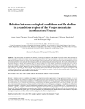 Báo cáo khoa học: "Relation between ecological conditions and fir decline in a sandstone region of the Vosges mountains (northeastern France) Anne-Laure Thomasa, Jean-Cl."