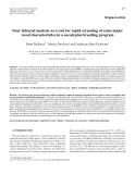 Báo cáo khoa học: "Near infrared analysis as a tool for rapid screening of some major wood characteristics in a eucalyptus breeding program"