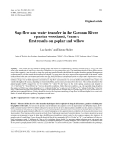 Báo cáo khao học: "Sap flow and water transfer in the Garonne River riparian woodland, France: first results on poplar and willow"