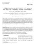 Báo cáo khao học: "Defining the transition from earlywood to latewood in black spruce based on intra-ring wood density profiles from X-ray densitometry"