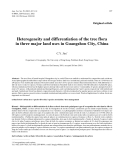 Báo cáo khao học: "Heterogeneity and differentiation of the tree flora in three major land uses in Guangzhou City, China"