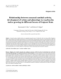 Báo cáo khoa học: "Relationship between seasonal cambial activity, development of xylem and phenology in Azadirachta indica growing in different forests of Gujarat State"