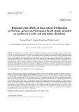 Báo cáo khoa học: "Regional scale effects of base cation fertilization on Norway spruce and European beech stands situated on acid brown soils: soil and foliar chemistry"