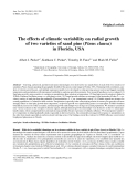 Báo cáo khoa học: "The effects of climatic variability on radial growth of two varieties of sand pine (Pinus clausa) in Florida, USA"