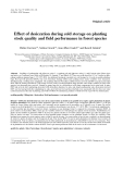 Báo cáo khoa học: "Effect of desiccation during cold storage on planting stock quality and field performance in forest species"