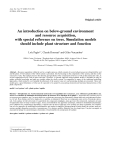 Báo cáo toán học: "An introduction on below-ground environment and resource acquisition, with special reference on trees. Simulation models should include plant structure and function"