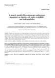 Báo cáo khoa học: "A generic model of forest canopy conductance dependent on climate, soil water availability and leaf area index"