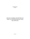 Lời giải và bình luận đề thi các tỉnh, các trường đại học năm 2009-2010