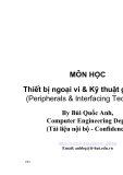 Thiết bị ngoại vi & Kỹ thuật ghép nối - Mở đầu