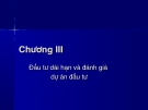 Bài giảng về Tài chính doanh nghiệp - Chương 3