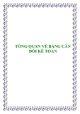 Tổng quan về bảng cân đối kế toán