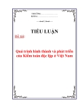 Tiểu luận: Quá trình hình thành và phát triển của Kiểm toán độc lập ở Việt Nam