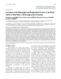 Báo cáo y học: "Correlation of the Radiographic and Morphological Features of the Dental Follicle of Third Molars with Incomplete Root Formation"