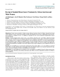 Báo cáo toán học: "Receipt of Standard Breast Cancer Treatment by African American and White Women"