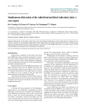 Báo cáo y học: "Simultaneous dislocation of the radial head and distal radio-ulnar joint. A case report"