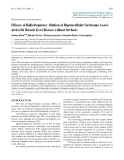 Báo cáo y học: "Efficacy of Radiofrequency Ablation of Hepatocellular Carcinoma Associated with Chronic Liver Disease without Cirrhosis"