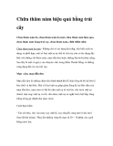 Chữa thâm nám hiệu quả bằng trái cây